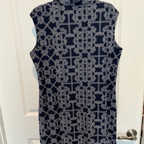 Jude Connally Navy and White Geometric Maxi Dress - Picture 7 of 7